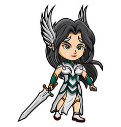 Valkyrie Chibi Mascot Logo Design