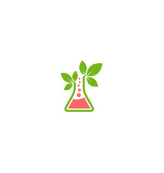 Bottle Lab Science Leaf Organic Herb Logo