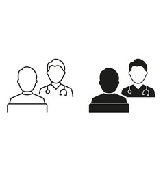 Hospital Physician Counseling Patient Pictogram