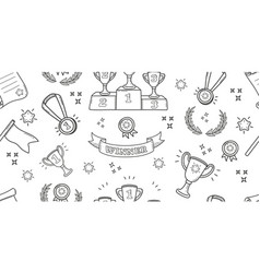 Seamless Pattern On The Theme Of Sports In Doodle