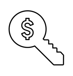 Business Key Icon Outline Design