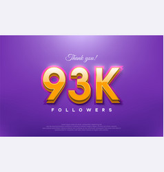 Thank You 93k Followers 3d Design With Orange On