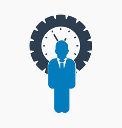 Time Manager Icon Flat Style Eps