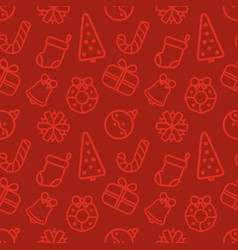 Christmas Icons Elements Seamless Pattern