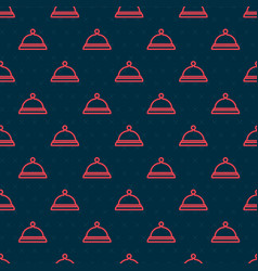 Red Line Covered With A Tray Of Food Icon Isolated