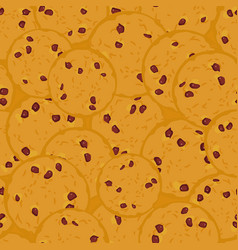 Seamless Pattern Sugar Chocolate Chip Cookie