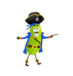 Cartoon Halloween Zucchini Pirate Funny Character