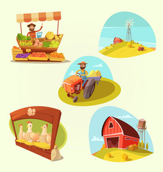 Farm Cartoon Set