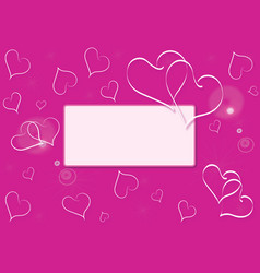 Pink Postcard Background With Hearts