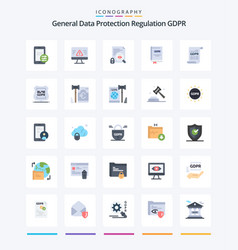 Creative Gdpr 25 Flat Icon Pack Such As Form