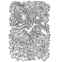 Fantasy Hand Drawn Coloring Page