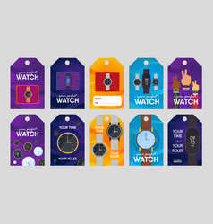 Watches Retail Tags Design Set