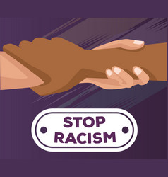 Interracial Handshake Stop Racism Campaign