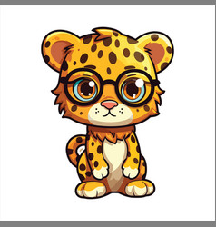 Leopard Cute Funny Cartoon Kawaii Clipart