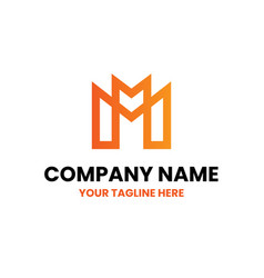 M Letter Alphabet Initial Logo