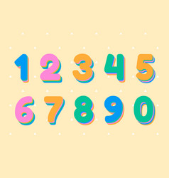 Number Set 3d Font