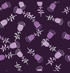 Seamless Spring Pattern With Stylize Flowers