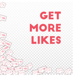 Social Media Icons Get More Likes Concept Fallin