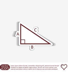 Triangle math symbol icon geometry learning math Vector Image