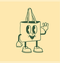 Vintage Character Design Of Tote Bag