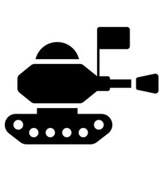 Army Tank Black Icon Isolated