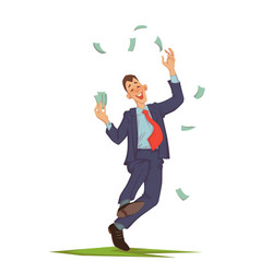 Businessman Throwing Up Money