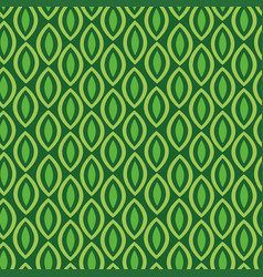 Mid Century Modern Green Ogee Seamless Pattern