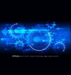 Mechanic Blue Background With Gears Digital