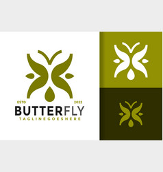 Nature Butterfly Oil Logo Design