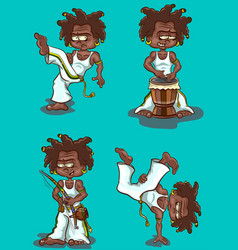 Cartoon Capoeira Brazil