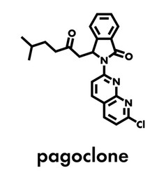 Pagoclone Anxiolytic Drug Molecule Skeletal