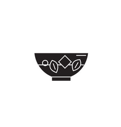 Blanching Vegetables Black Concept Icon