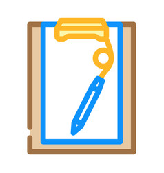 Clipboard Pen List Color Icon