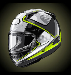 Cool White Green Helmet Template