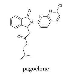 Pagoclone Anxiolytic Drug Molecule Skeletal