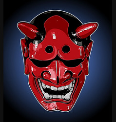 Japanese Oni Kabuki Mask Template