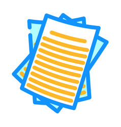 Pages Stacked List Color Icon