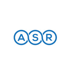 Asr Letter Logo Design On White Background