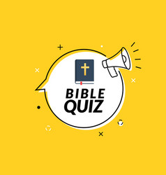 Bible Quiz Game Banner Logo Icon Cartoon