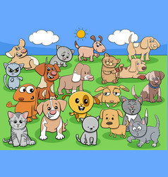 Cartoon Kittens And Puppies Animal Characters