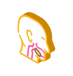 Oral Cancer Isometric Icon