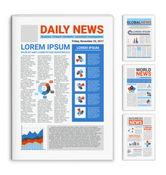 Realistic Mockup Newspapers Set