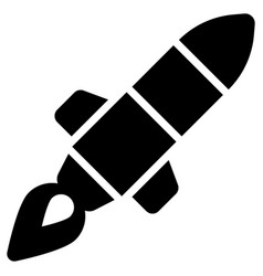 Missile Icon Black Icon Isolated