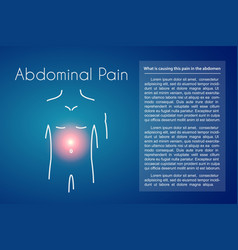 Abdominal Pain Blue Background