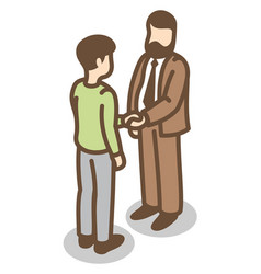 Businessman Shaking Hands With Client Isometric