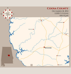 Map Of Coosa County In Alabama