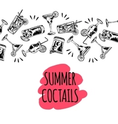 Summer Coctails On White Background