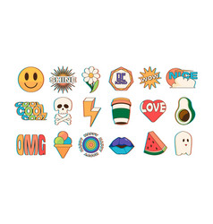 Trendy Sticker Pack Cartoon Doodle Patches