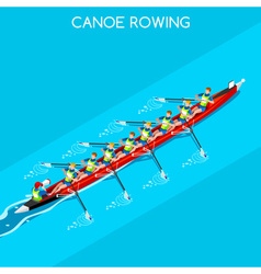 Canoe Coxswain Eight 2016 Summer Games 3d