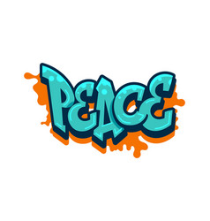 Peace Graffiti Street Art Urban Style Word